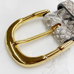 日本製　パイソン　パッチワーク　３５㎜巾　上質　ベルト　蛇革　ダイヤモンドパイソン　エキゾチックレザー 3枚目の画像