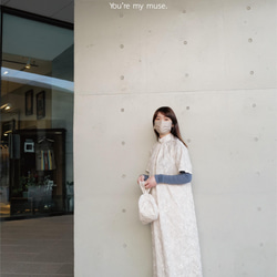 01花刺繡ノットバッグ・ピンク|日本の刺繡ノットバッグ（アプリコットピンク/ 4色） 11枚目の画像