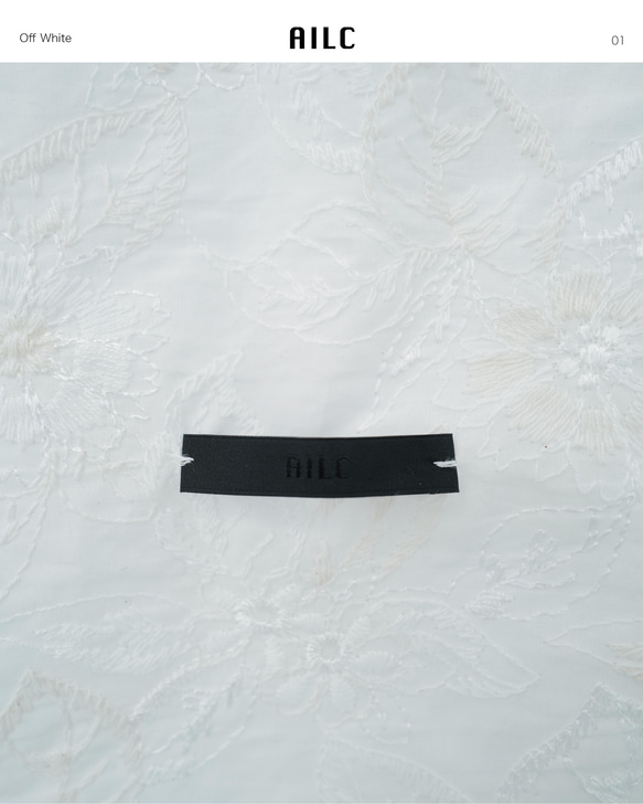 01花刺繡ノットバッグ・オフホワイト|日本の刺繡ノットバッグ（ピュアホワイト/ 4色） 4枚目の画像