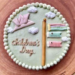 Children's Day/ こどもの日/ホールケーキとオリジナル塗り絵 2枚目の画像