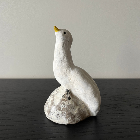 鳥 「バードオンザロックⅠ」 オブジェ 置物 立体・オブジェ