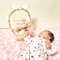 〖揺れる♬︎♡〗出産祝い スイングフラワーバルーン　【ピンク】  誕生日 newborn ベビー 出産ギフト 6枚目の画像