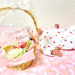 〖揺れる♬︎♡〗出産祝い スイングフラワーバルーン　【ピンク】  誕生日 newborn ベビー 出産ギフト 5枚目の画像