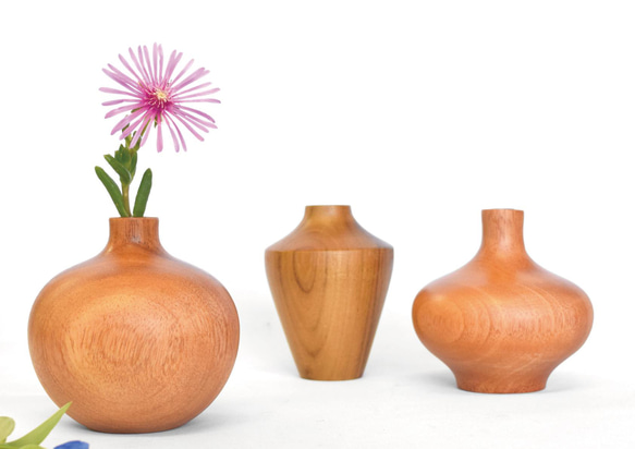 Na KAKI マホガニー【選べる3形状】【一輪挿し】【花器】【木製