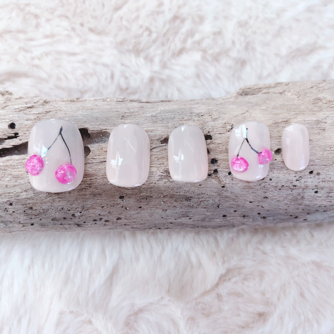 ネイルチップ オーダー さくらんぼ マグネット ガーリー フルーツ ニュアンス 9b4771b3a6916e5b81585d9f1f8c59