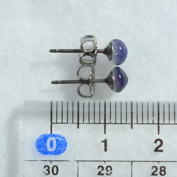 （1 件）堇青石耳釘（5 毫米，鈦柱） 第5張的照片