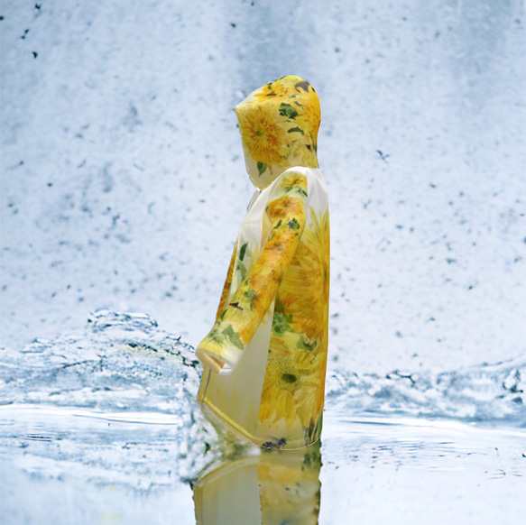 雨季單品【訂做】向日葵與蜜蜂雨衣防水外套 第3張的照片