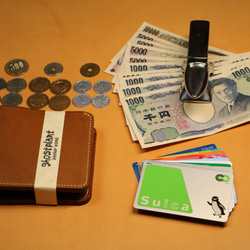 【インポケット二つ折り財布】国産オイル グレー ED-014 16枚目の画像