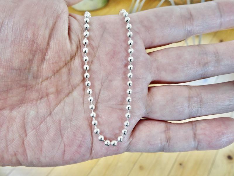 仁尾彫金『３mmボールチェーン50cm』516