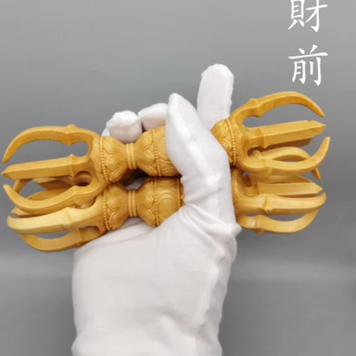 木彫法器 真言宗セット 独鈷杵 三鈷杵 五鈷杵 金剛杵 柘植 木細工