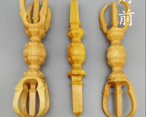 木彫法器 真言宗セット 独鈷杵 三鈷杵 五鈷杵 金剛杵 柘植 木細工