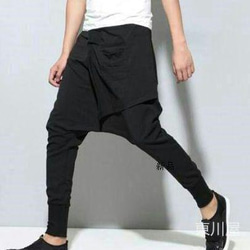 新品 モユル サルエルパンツ MOYURU／切り返しデザイン／サルエル風