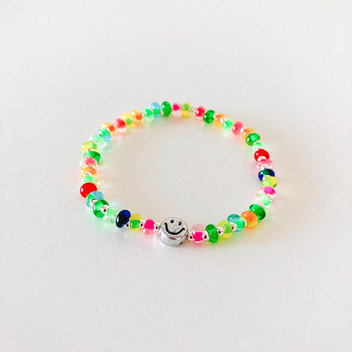 【国内即発】≪chibi jewels≫マルチカラー ビーズブレスレット 3連ブレスレット マルチカラー 17cm | yuj
