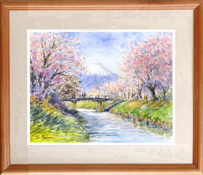 梶原山山頂 水彩画 絵画