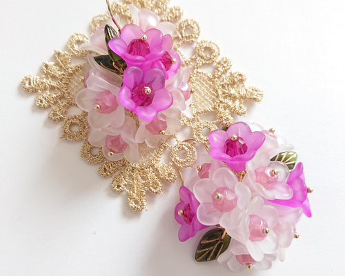 Flowerシリーズ～ツツジ ピアス イヤリング ピアス（フック・チェーン