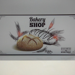 パン ベーカリー 洋菓子 スイーツ 営業中 販売促進 アメリカンレトロ ミニチュア 看板 置物 雑貨 LEDライトBOX 3枚目の画像