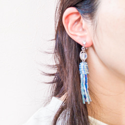 「晴れやかブルー2022」海の光 イヤリング 2枚目の画像