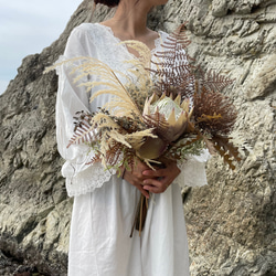 ピンクホワイトカラーテイスト ブーケ ウエディングブーケ アーティ  