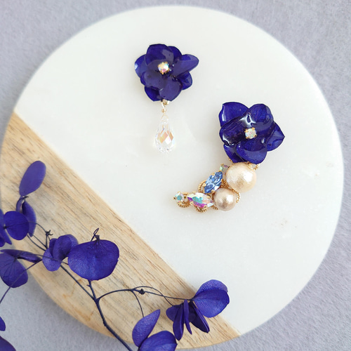 ハンドメイドイヤーカフ/雨しずく・月としずく