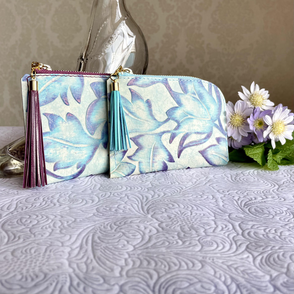 ★専用商品★ ミニ財布　コンパクト　 L字ファスナー　❀ボタニカル柄　型押し❀ ミニ財布 コンパクト L字ファスナー ❀ ボタニカル柄 型押し ❀ その他