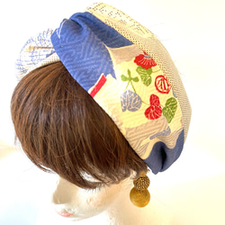 送料無料 着物 リメイク 白大島 正絹 アンティーク 立体 クロス  