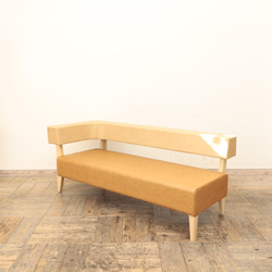 2.5s Border sofa-L（右）（ NA ×背：ベージュ Ba-03 /座：キャメル Ba-01 ） 3枚目の画像