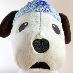 aibo　自己染的水引“Mizuhiki”製作　狗項圈　日式　繡球花 第11張的照片