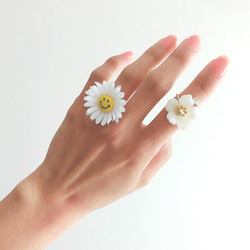 glass flower ring♡forget-me-not 5枚目の画像