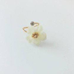 glass flower ring♡forget-me-not 4枚目の画像