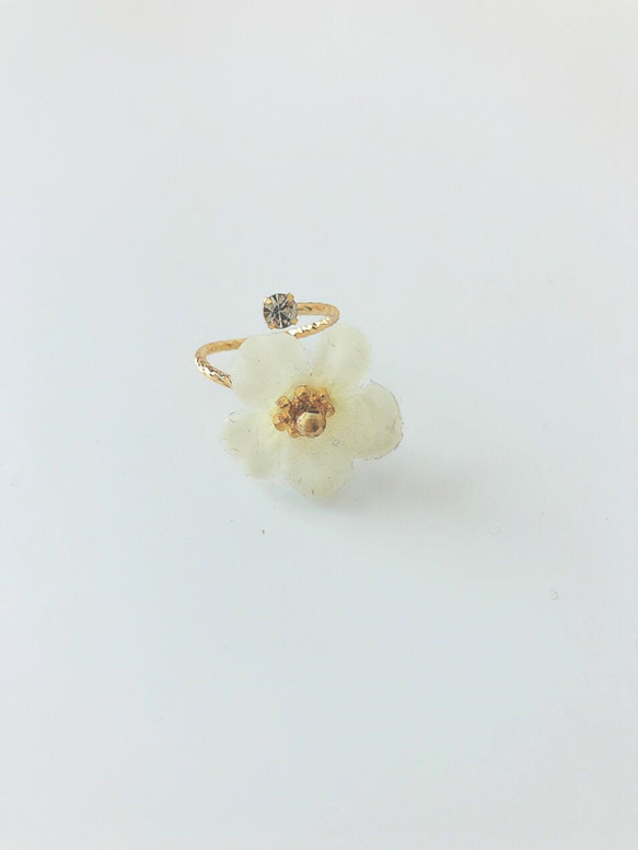 glass flower ring♡forget-me-not 4枚目の画像