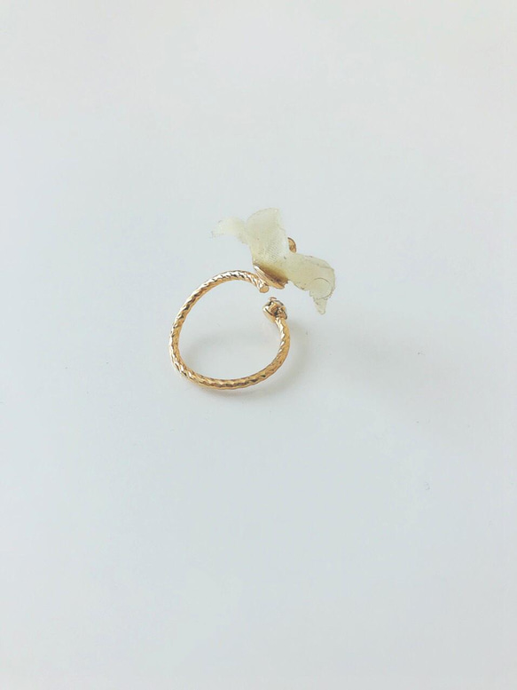 glass flower ring♡forget-me-not 3枚目の画像