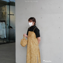 01花刺繡ノットバッグ・オフホワイト|日本の刺繡ノットバッグ（ピュアホワイト/ 4色） 10枚目の画像
