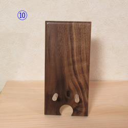 天然木《ウォールナット》木製スマホスタンド　type2 6枚目の画像