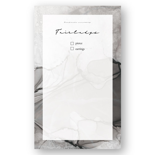 アクセサリー台紙 ショップカード【 名入れ 両面印刷100枚 】ネイル