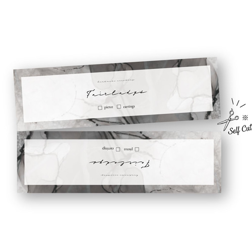 名刺ショップカードアクセサリー台紙ネイルチップポイントカード】B／名入れオーダー 名刺ショップカードアクセサリー台紙ネイルチップポイントカード】M