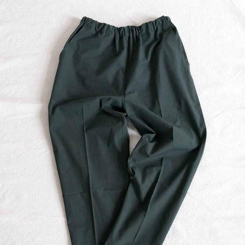 Organic Cotton ポプリン生地のギャザーパンツ Mサイズ【両脇＋