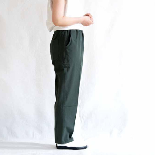 パリコレクション Organic Cotton Mサイズ【両脇＋ ポプリン生地のギャザーパンツ パンツ