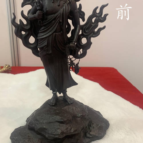 大型高30cm 豪華！仏像不動明王立像 銅製品 仏教美術品 真言宗 彫刻