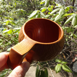 　本ケヤキの一木彫りコーヒーカップ 10枚目の画像