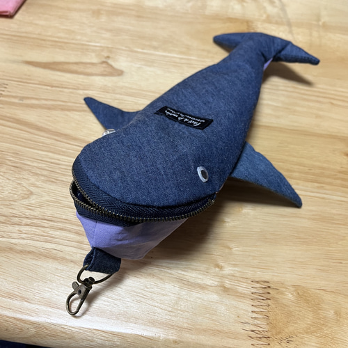 デニム サメ クジラポーチ ペンケース emu 通販 13801720｜Creema