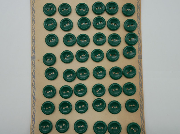 フランスヴィンテージプティプラスチックボタン（グリーン）10個セット 6枚目の画像