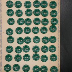 フランスヴィンテージプティプラスチックボタン（グリーン）10個セット 2枚目の画像