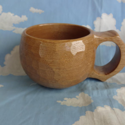 栗の木の一木彫りコーヒーカップ 9枚目の画像