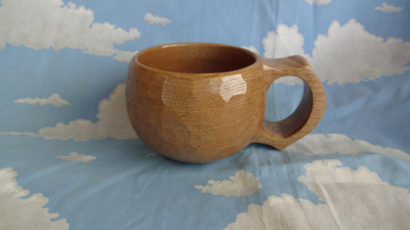 栗の木の一木彫りコーヒーカップ 9枚目の画像
