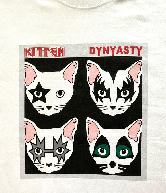 KITTEN DYNYASTY / KISS / 綿Tシャツ 2枚目の画像