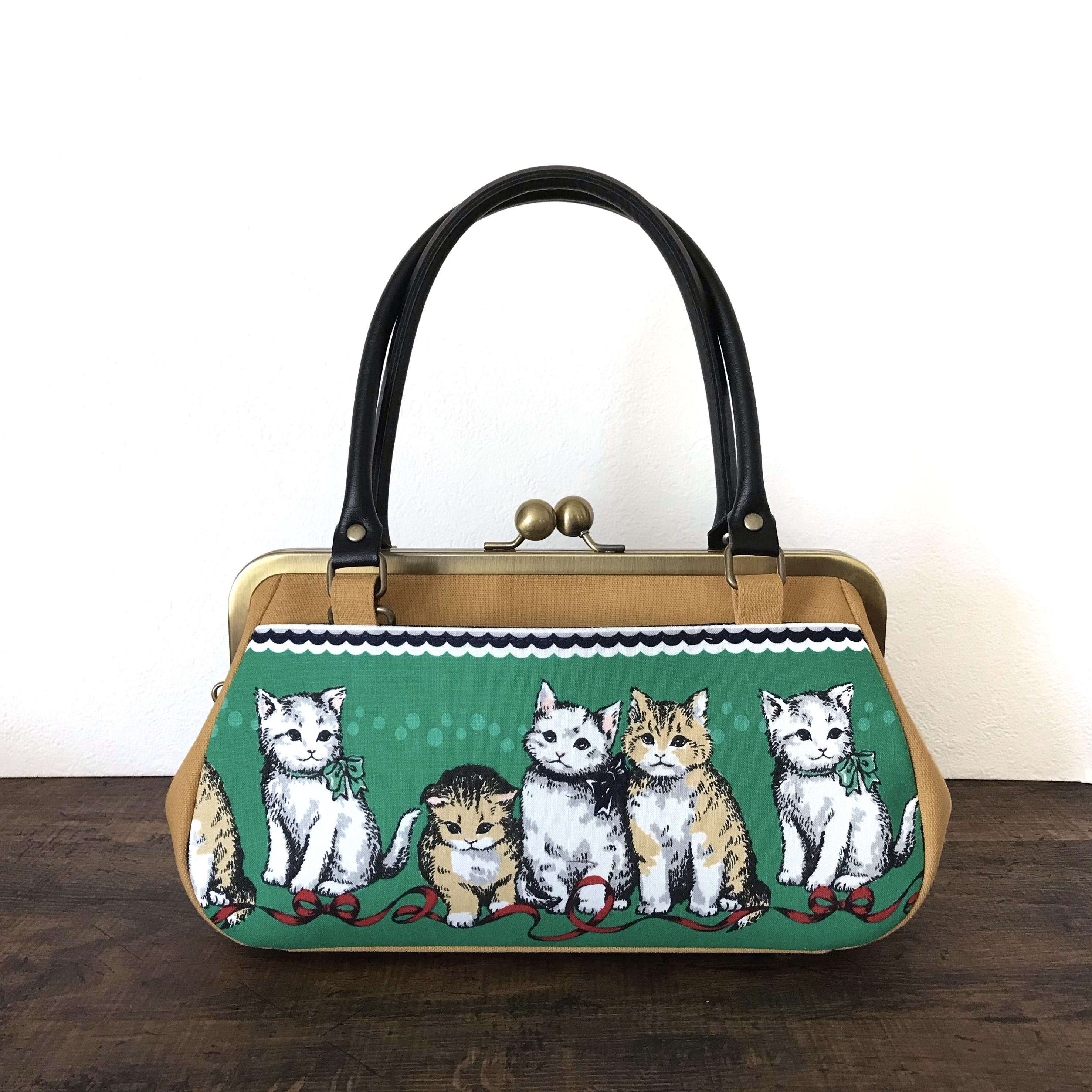 マドレーヌ　バンブーがま口バッグ