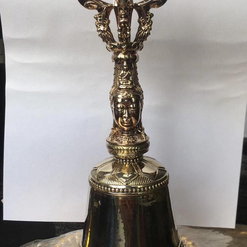 密教法器 阿嵯耶観音金剛鈴 鐘 仏教法具 真鍮製 22cm その他