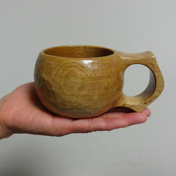 ドングリの楢の一木彫りコーヒーカップ 12枚目の画像