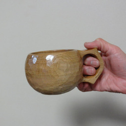 ドングリの楢の一木彫りコーヒーカップ 11枚目の画像