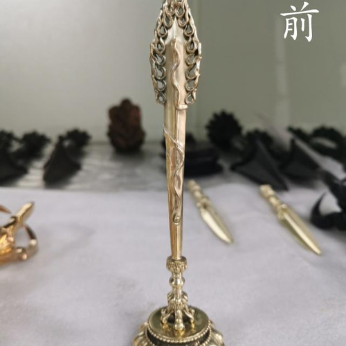 密教法器 文殊菩薩知恵神剣 金剛剣 仏教法具 真鍮製 16CM その他アート